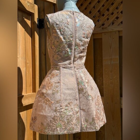 🆕 BRONX & BANCO 🧿 NWOT Violet Mini Dress, Gold & Champagne Sequin - Sz M US 6 - Picture 8 of 15